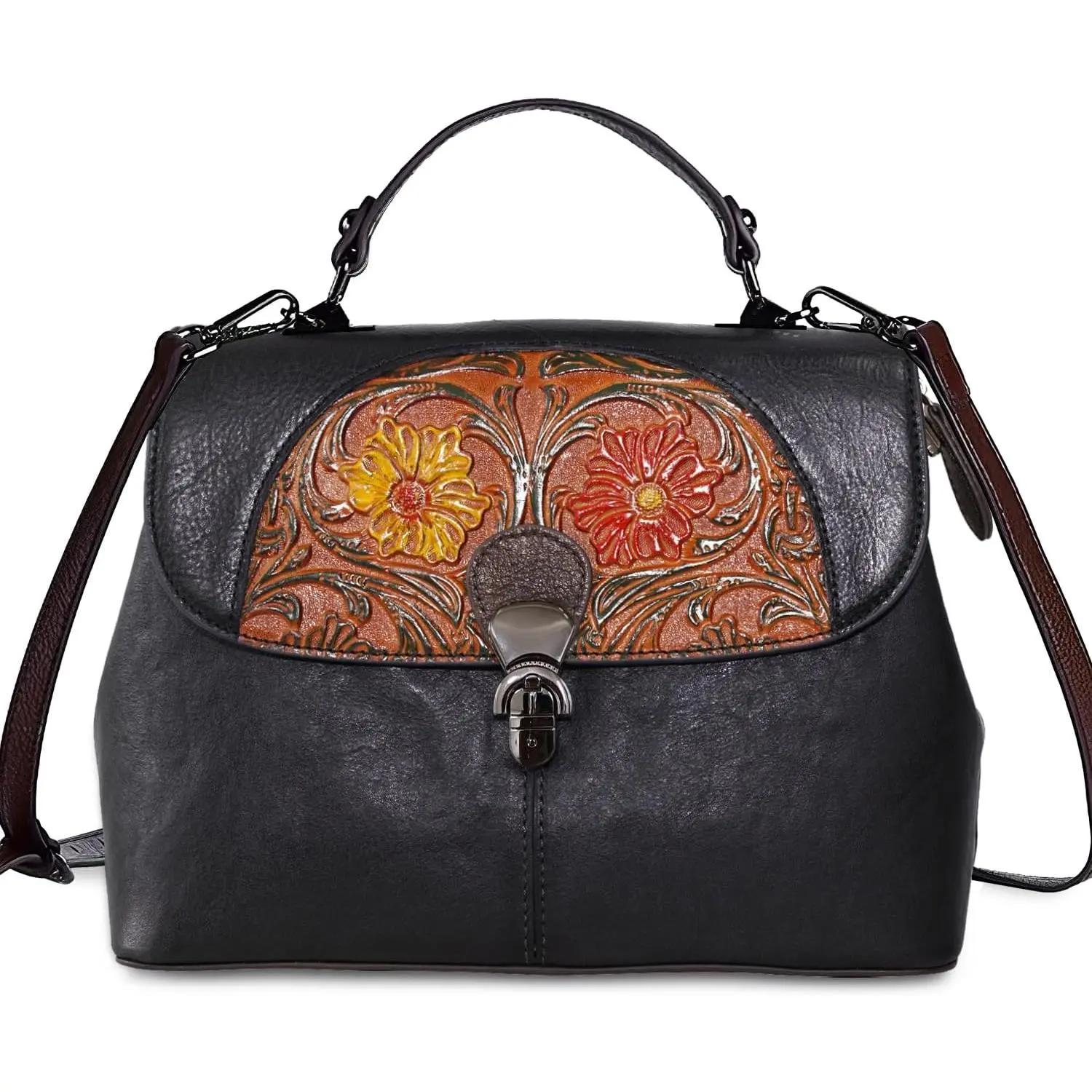 Satchel for Women Top Handle Bags  Purse  Embossed Leather Crossbody Handbags Hobo Bag