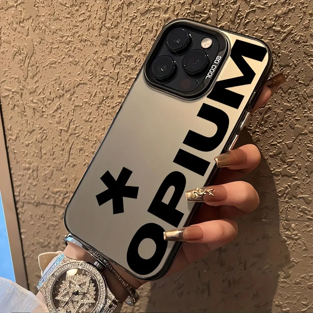Opium Fashion Phone Case, TPU Smartphone Casing, Anti-Slip Large Hole Shockproof, Unique Personality, Trendy Gift for Men and Women, Fits iPhone 17-11 Series