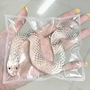 Hefengcl-Clear Snake TABA Squishy Toy/Mini Portable Novelty Fidget Sensory Toy/Prank Toy with Realistic Design/Perfect Gift for Holiday And Birthday Parties/High Quality Affordable Kids Toy