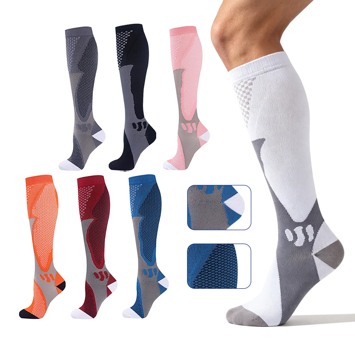 Compression Socks - (20-30 mmHg) for Men & Women | Comfortable, Durable, and Supportive | Perfect for Everyday Use and Active Lifestyles | Breathable High Performance Fabrics travelessentials