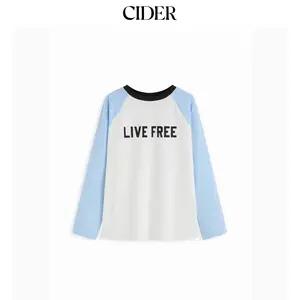 Cider Live Free Graphic Long Sleeve Oversized Tee Dealsforyou