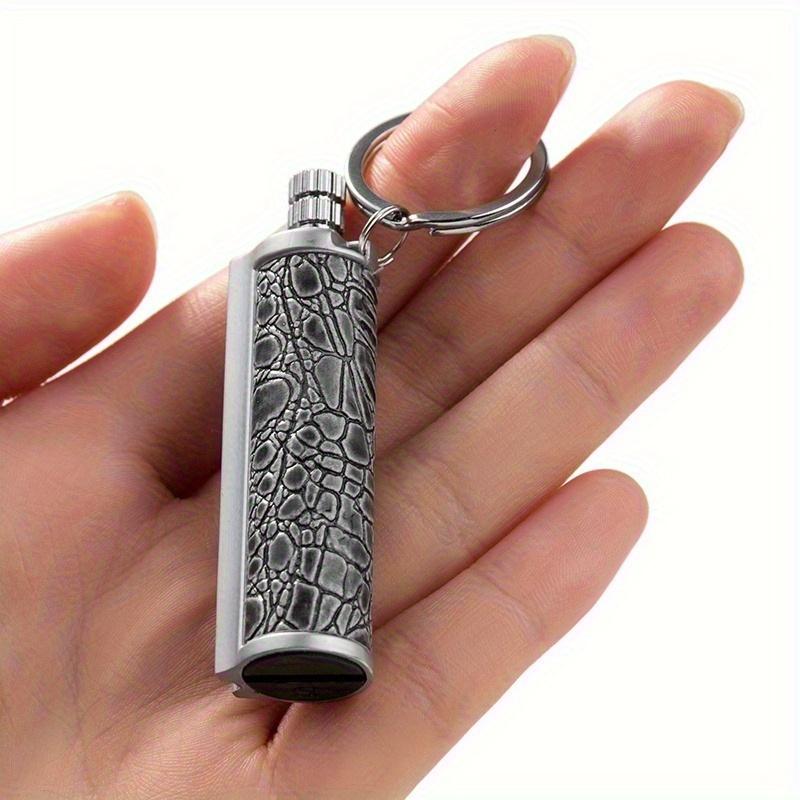 Match Lighter, Creative Keychain Lighter, Retro Kerosene Lighter, Portable Outdoor Emergency Ignition Stick, Suitable For Men As Gifts (Need To Purchase Kerosene To Add)