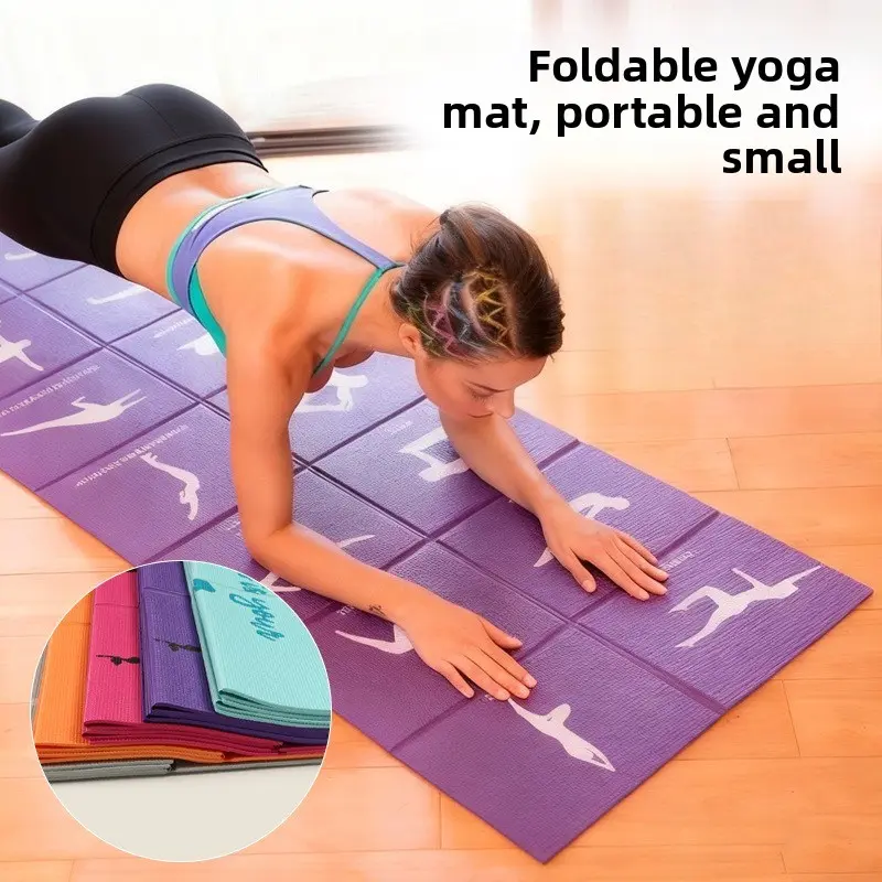 Foldable yoga mat - professional thickened design, perfect for students' naps and rest breaks, portable and easy to carry
