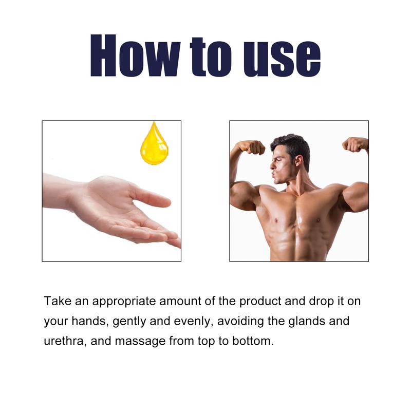 North Moon Men's Private Area Massage Enlargement Oil 10ml with Chive Seeds Jasmine Flowers & Epimedium for Delay Enhancement