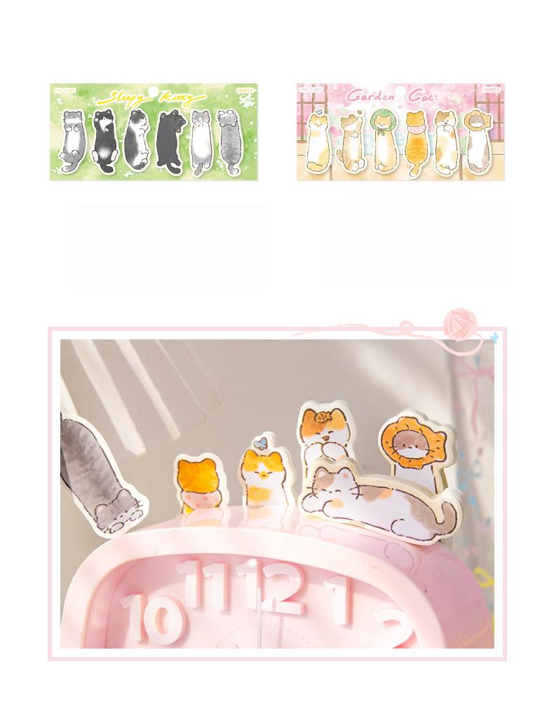 720 sheets/set of cartoon cute style post-it notes Cat theme Note-taking and message use can also be used to decorate notebook cards.