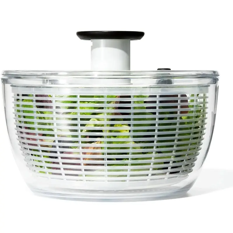 Salad Spinner Lettuce Spinner Fruit Washer Fruit Washing Bowl with Strainer Vegetable Cleaner Salad Cleaner Lettuce Washer 6.22 Quart Capacity