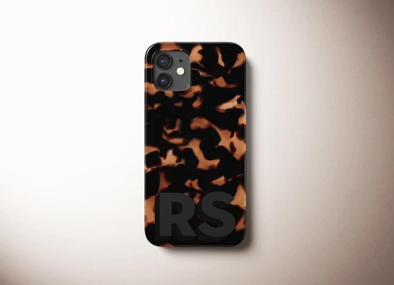 Custom Personalized Monogram Tortoise iPhone Case.Suitable for iPhone 17 Pro Max, 16 Plus, iPhone 15 Pro, iPhone 14 Pro, iPhone 13 Pro, iPhone 12.Holiday gift