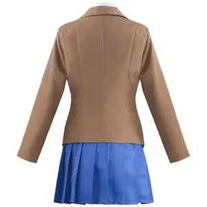 Game Doki Doki Literature Club Monika Cosplay Sayori Yuri Natsuki Cosplay Costume Wig Set School Uniform Girl Women Costumes
