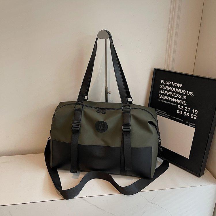 Portable travel bag with pull rod, unisex, lightweight sports yoga bag, crossbody casual carry-on storage bag