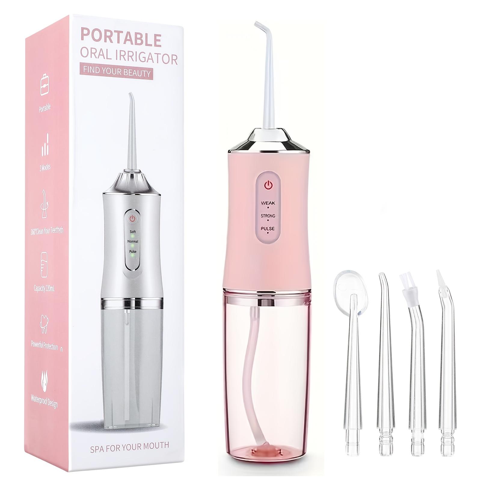 Rechargeable Water Flosser, Cordless Dental Flosser, Portable Oral Irrigator with 4 Counts Jet Tips, Waterproof Teeth Cleaner, 3 Modes Teeth Cleaning Tool for Home & Travel #TOP PICKS