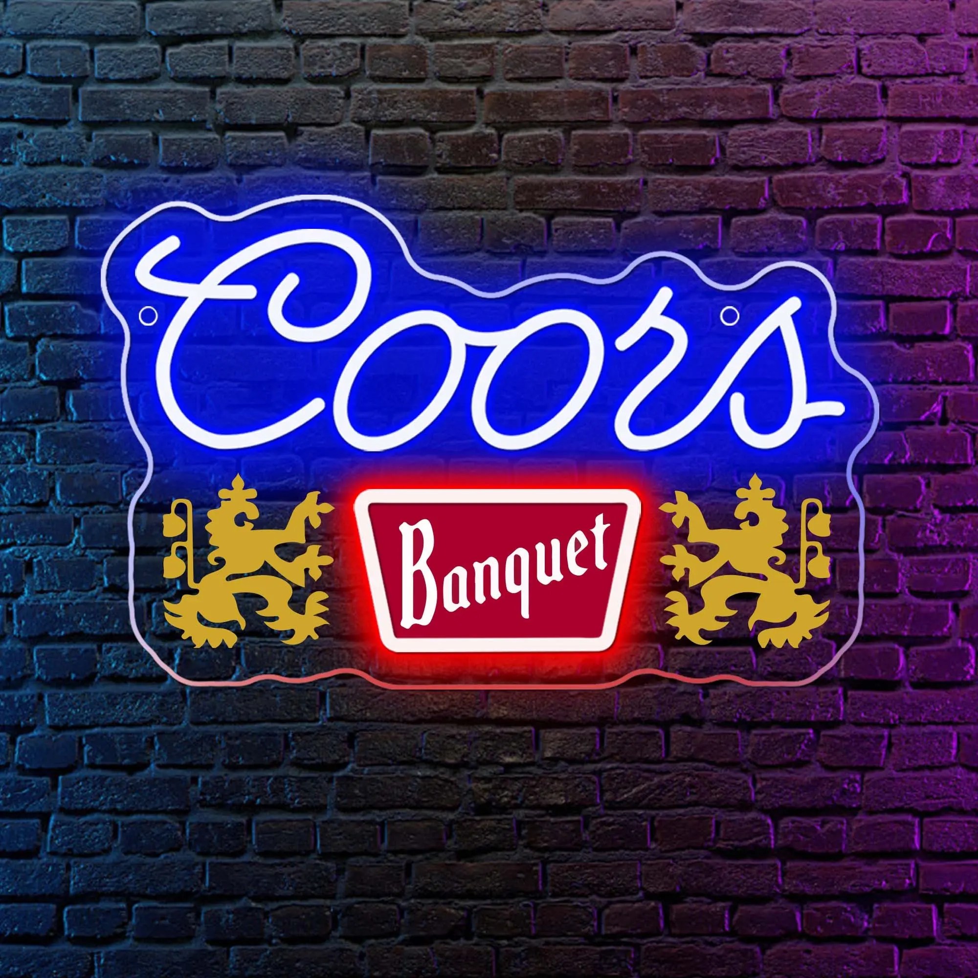 Banquet Beer Neon Sign, USB Powered LED Neon Light, Luminous Light, Decorative Neon Sign for Home Bar Pub Restaurant, Wall Decorative Light, LED Ambient Lighting, Wall Mounted Lights, Decorative Ambiance Lighting, LED Decoration