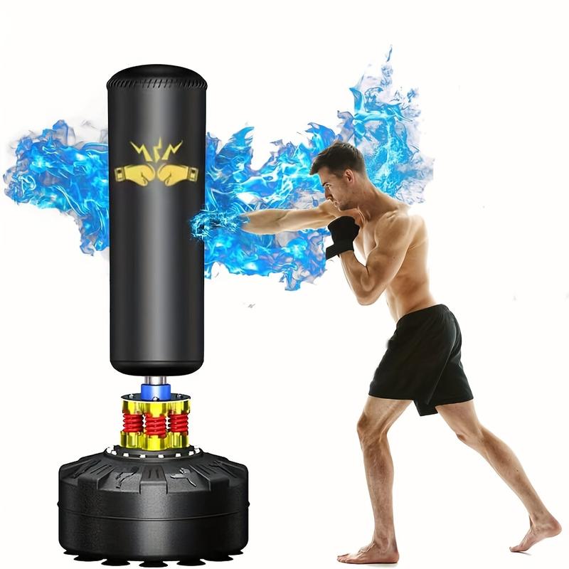 multi-functional training equipment Punching Bag, 70''-205lbs Boxing Bag With Stand, Boxing Bag For Adult Youth, Men, Freestanding Punching Bag Including 12OZ Pro Gloves (Black)