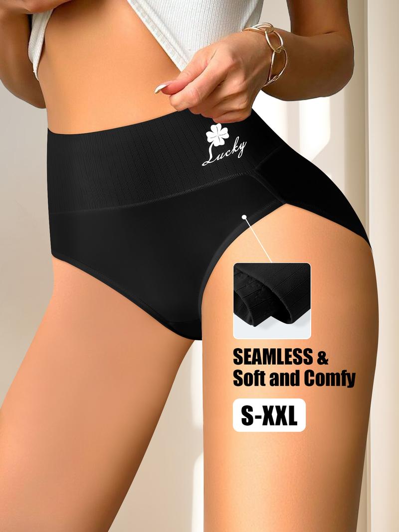 QUASTI 10-Pack High Waisted Breathable Comfortable Women's Underwear, Highly Elastic Confidence No-Show Must-Have Briefs for Daily Use, Minimalist Elegant Full Coverage Panties, S-XXL