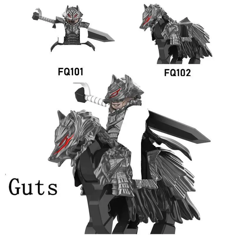 2026 hot item Guts Building Blocks Berserk‌ Figures Toy Wolf Mount Minifigures popular