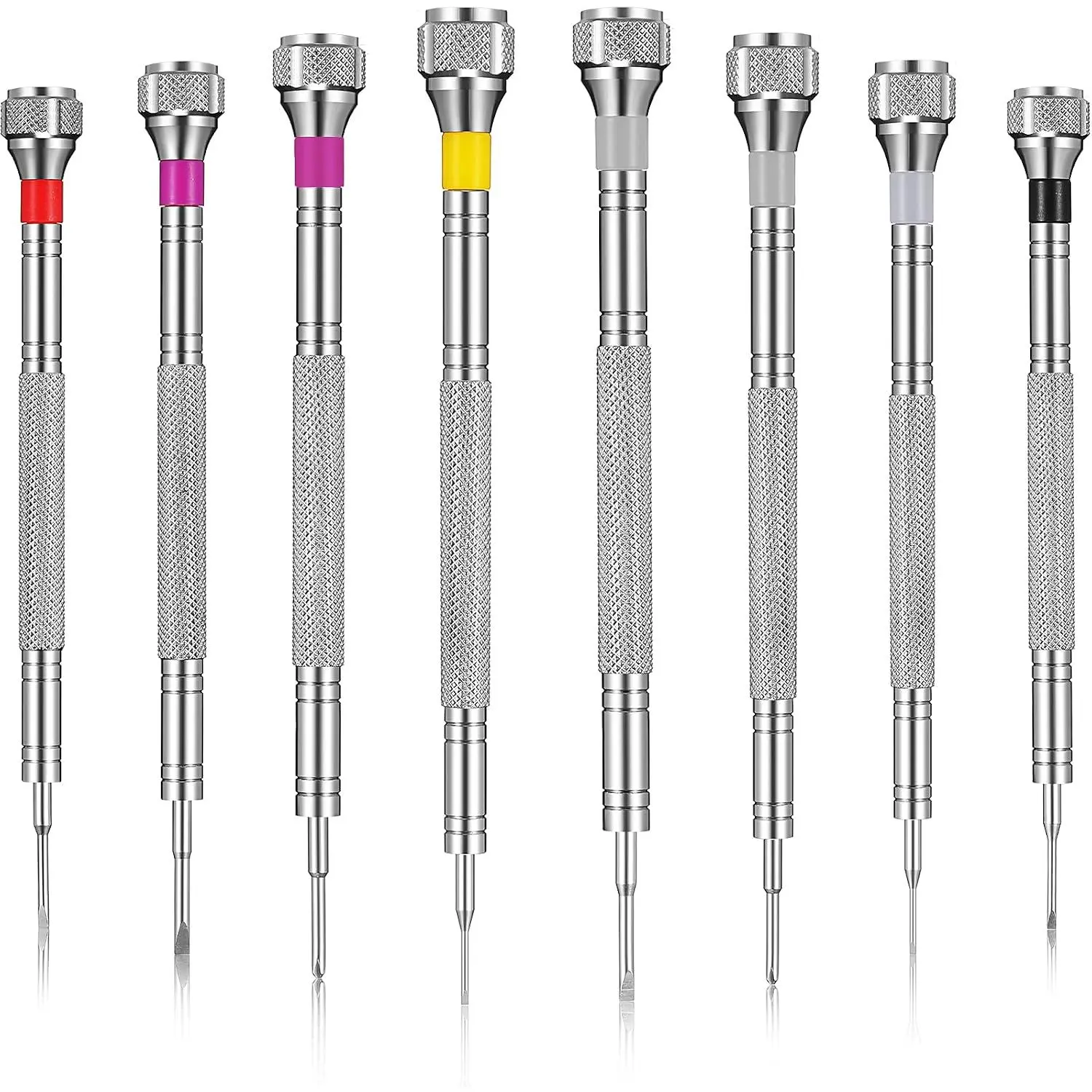 8 count Precision Jewelers  Set,  Watch Repair  Set 0.6-1.6 mm for Watch, Eyeglasses,  Work, Electronics Repair(Flathead, Phillips)