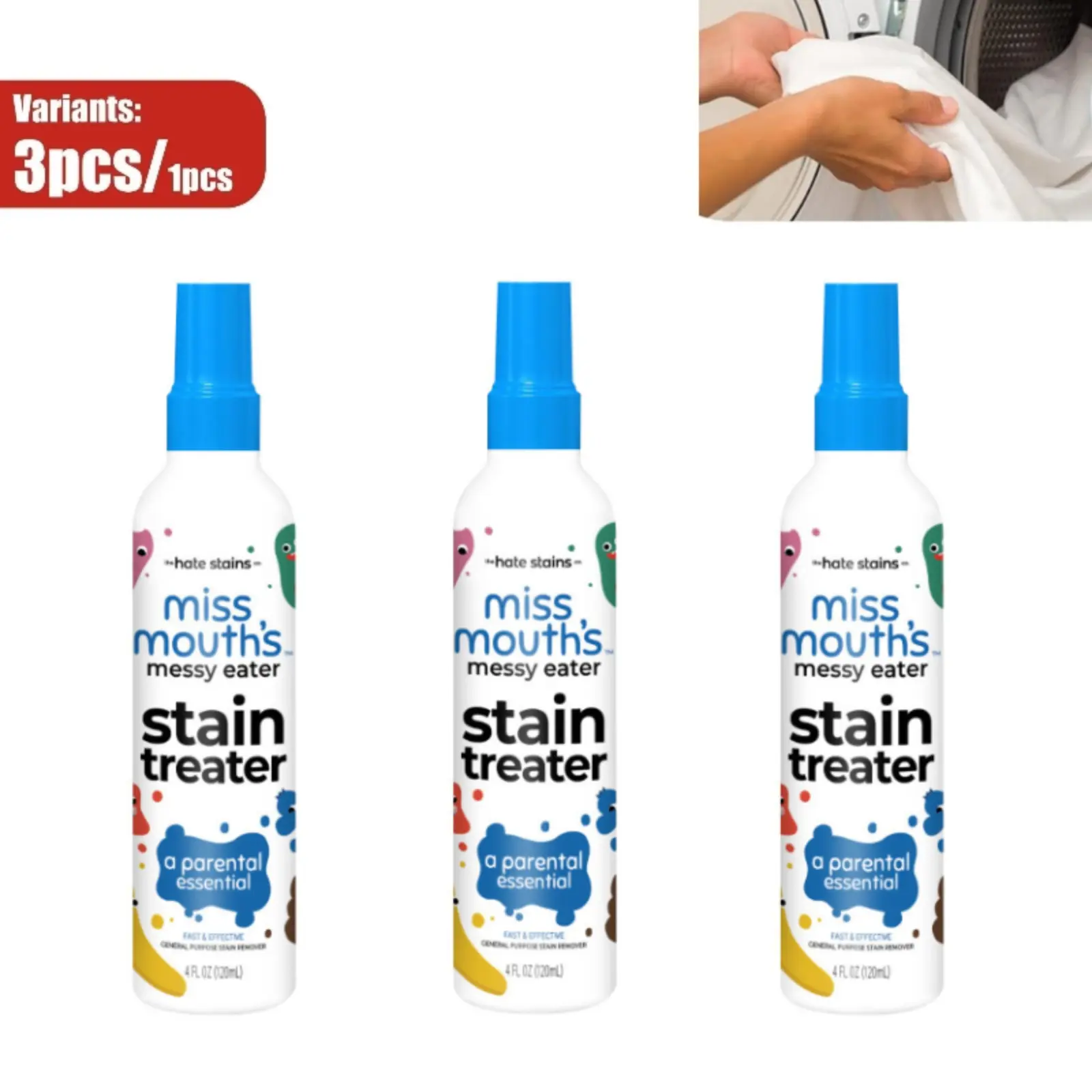 Spray  Remover - Newborn & Baby Essentials - No Dry Cleaning Food, Grease, Coffee Off Laundry, Underwear, Fabric
