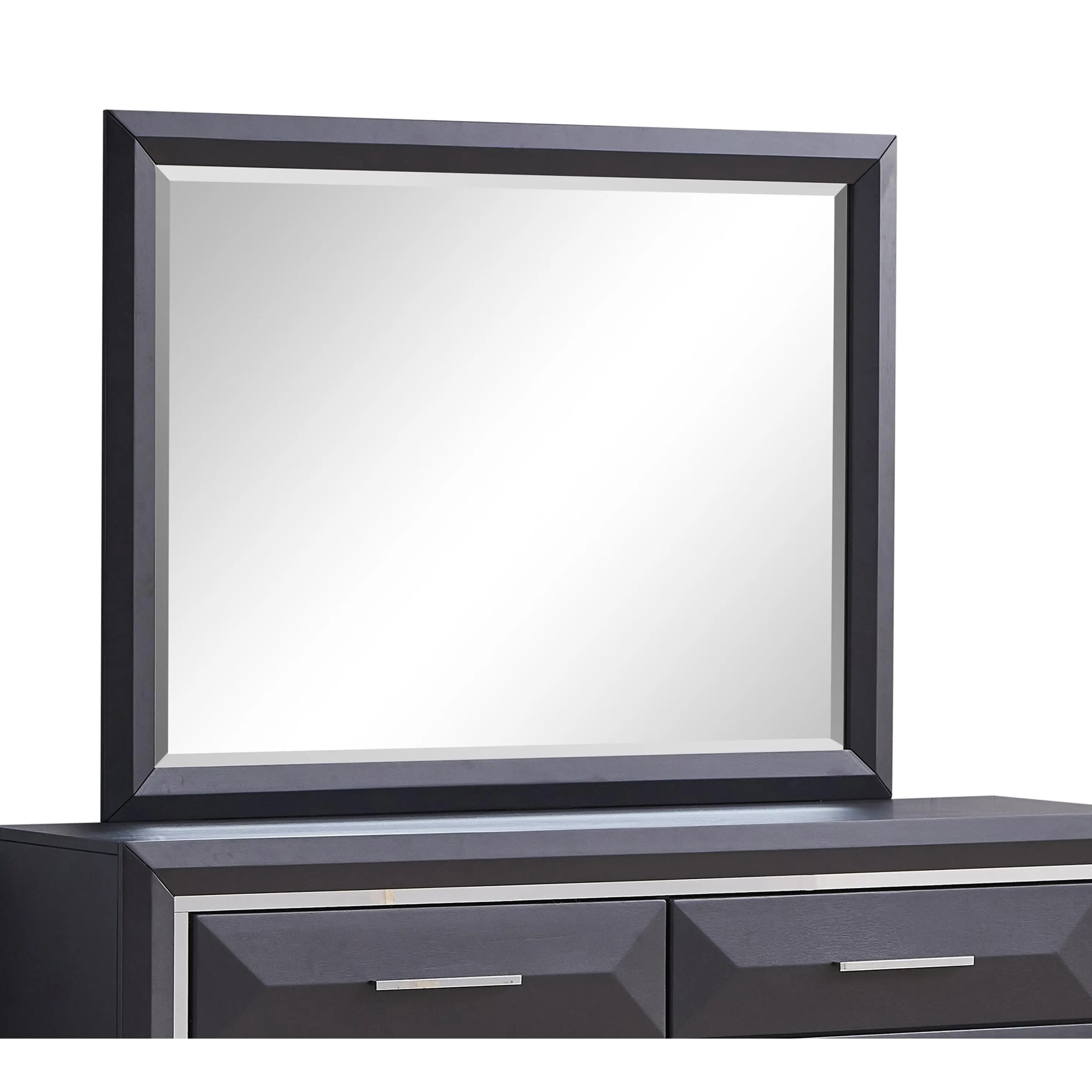 Nokaa Wall Mounted Mirror Cabinet with Storage, 46"H x 36"W Frameless Design, Low Distortion Glass, Black Finish, Single Door Medicine Cabinet for Bathroom, Bedroom, Entryway, Living Room