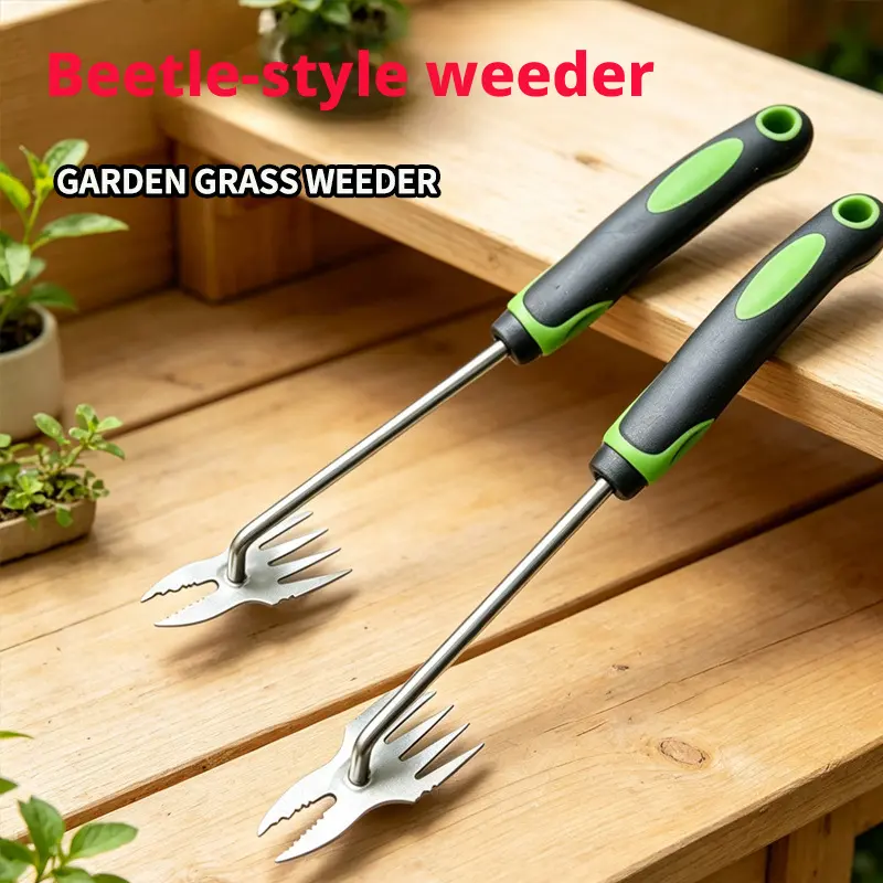 New weeding tool, stainless steel gardening weeding tool, grass hooking tool, small weeding shovel