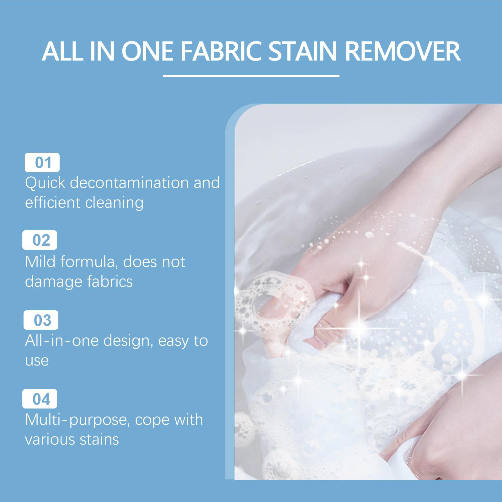 Jakehoe All-In-One Fabric Stain Remover Protects Clothes, Cleans Oil Stains, Gently Cleans Stains And Protects Color