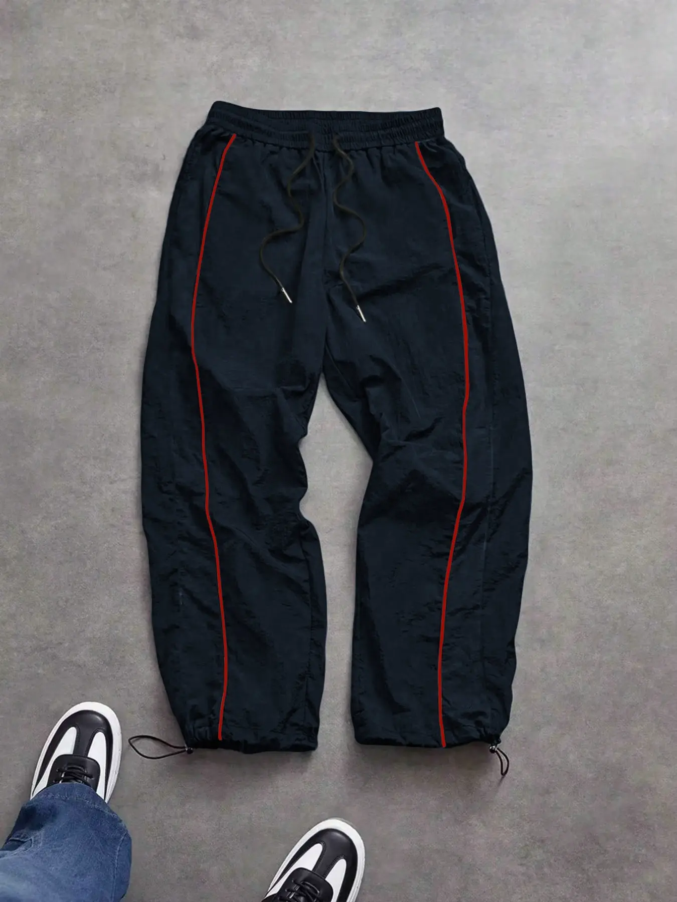 Men's Loose-Fit Sports Pants with Drawstring Waistband, Breathable Fabric for Outdoor Activities, Casual Comfy Sporty Athletic Pants, Casual Fashion Style Suitable All Seasons