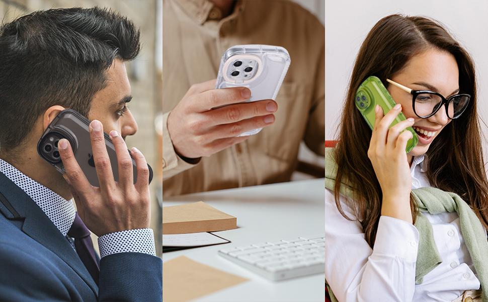 Compatible with iPhone 14 Pro Case with Clear Kickstand Creative Protective Design Case with Camera Holder for TPU Slim Shockproof Cool Phone Case for iPhone 14 Pro-Black