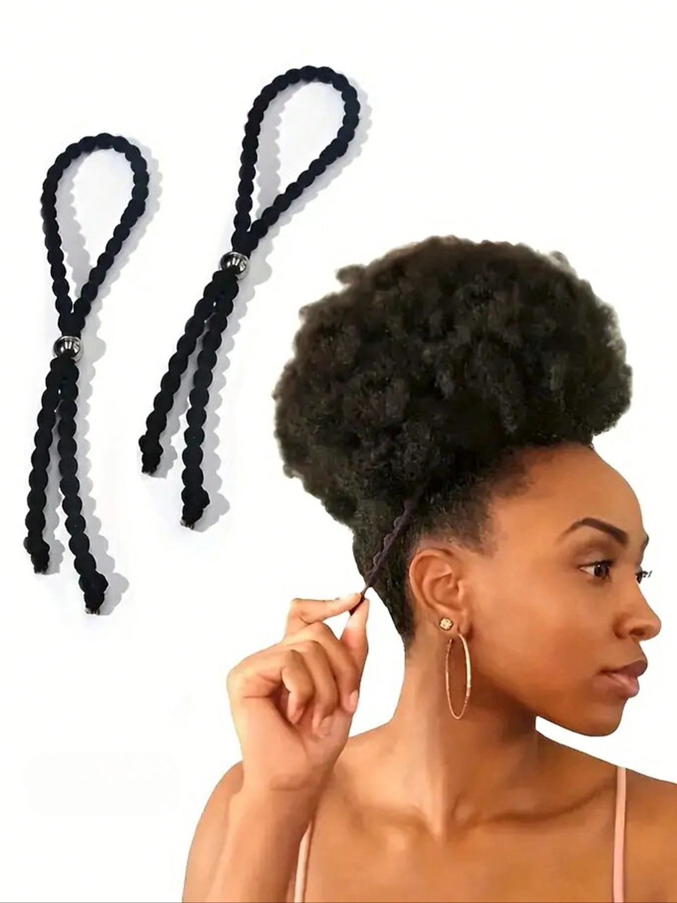 New Style Solid Color Hair Tie, High Stretch Ponytail Holder, Fashion Hair Accessories for Women & Girls, Minimalist Headwear Suitable for Thick Curly Hair, Ponytail Hairstyle