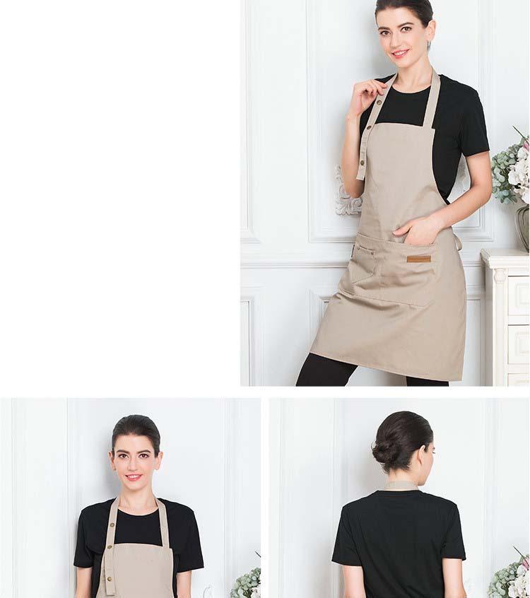 Custom Brand Logo Kitchen Aprons For Woman Men Chef Work  Grill Restaurant Bar Shop Cafes Beauty Nails Studios Custom Uniform