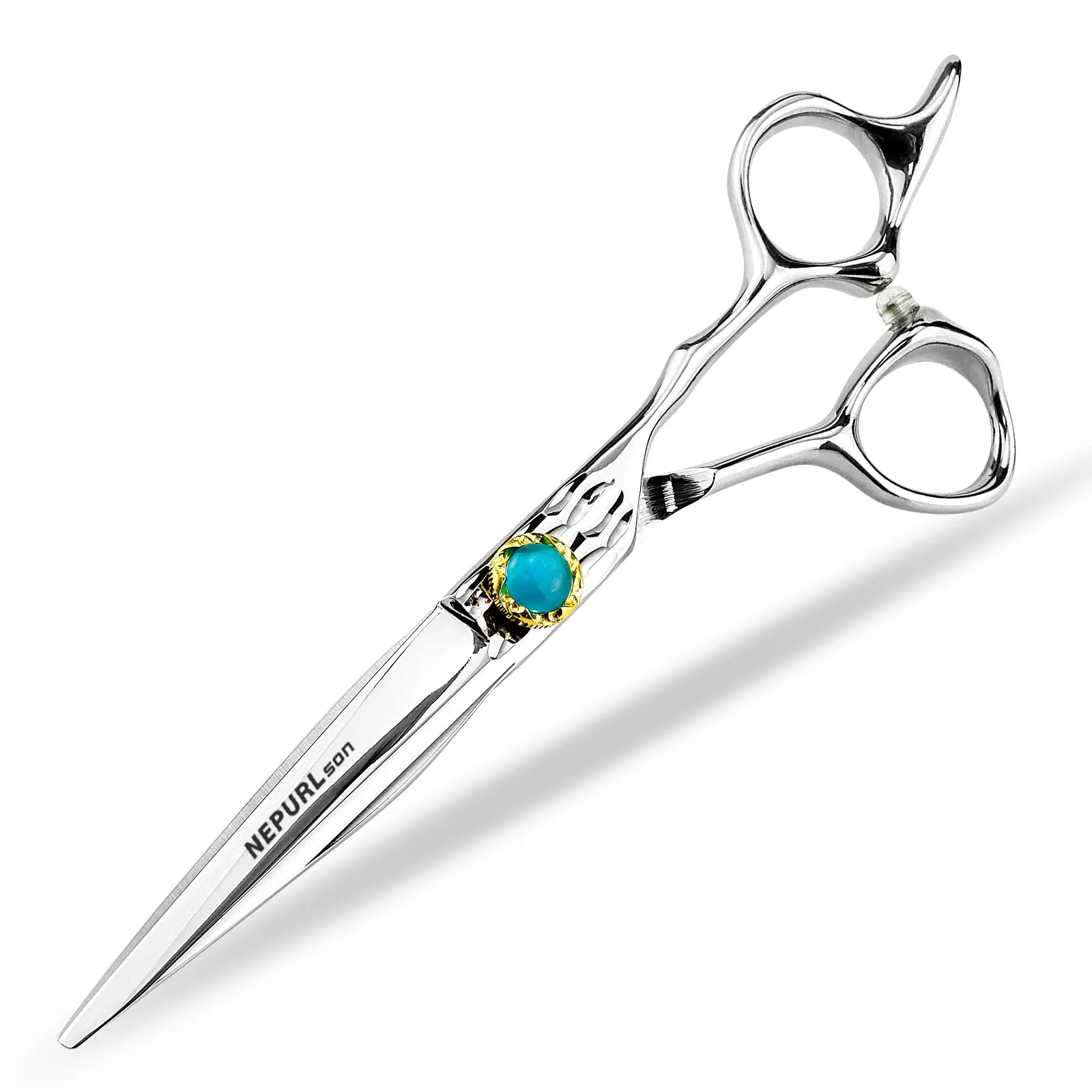 6.0 Inch High-End Haircut Scissors, 440C Stainless Steel, Ergonomic Right-Hand Design, Unisex, Home Use, Trimming and Thinning Clippers