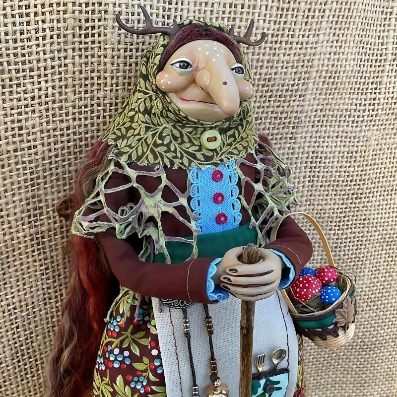 Creative Kitchen Resin Witch Doll - Durable Resin Whimsical Design for Kitchen Decor.