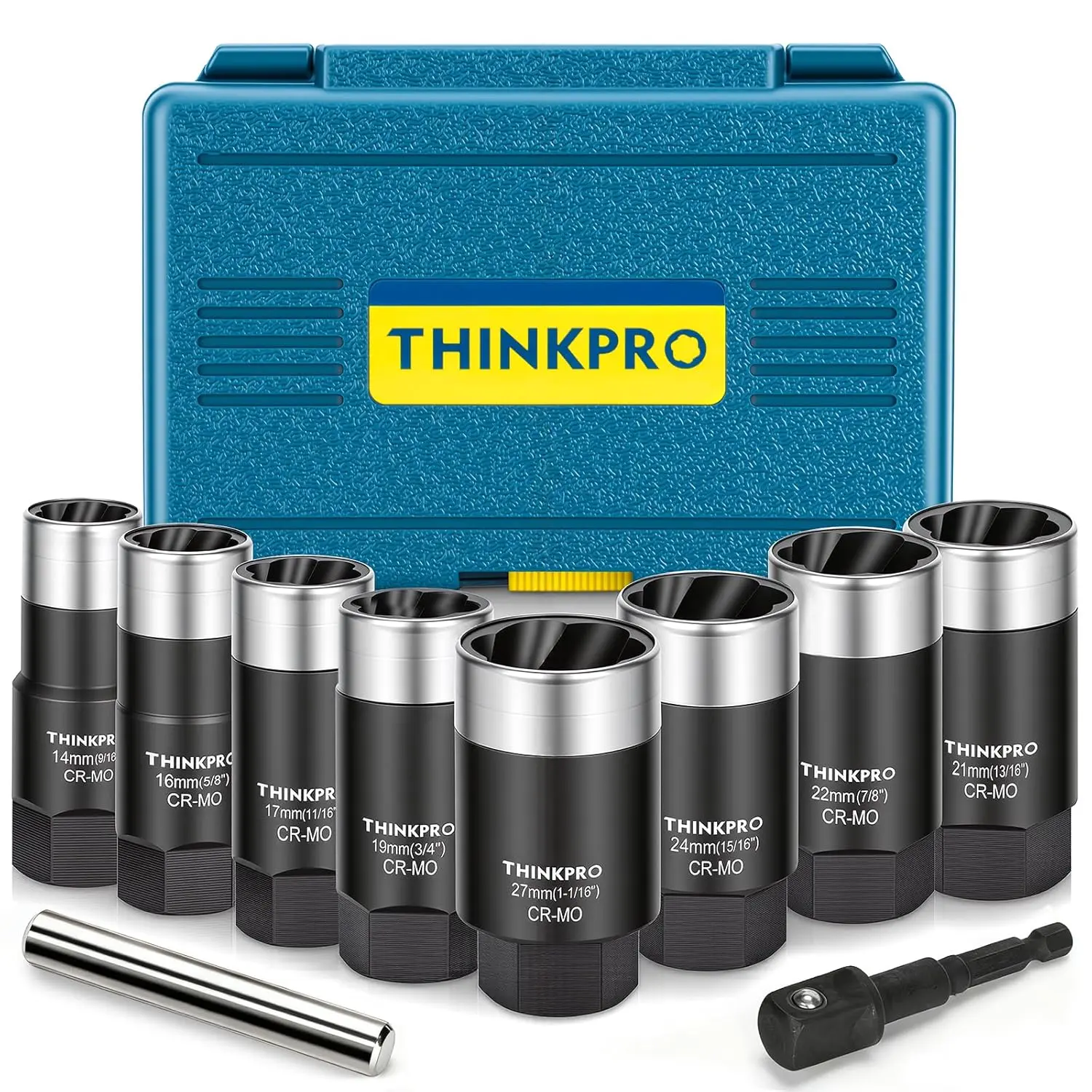 Locking Lug Nut Removal Tool,Duty Wheel Lock Removal Kit| 10 Pieces Lug Nut Extractor,Wheel Lock Removal Tool for Stripped, Rounded or Damaged Lug Nuts Removing