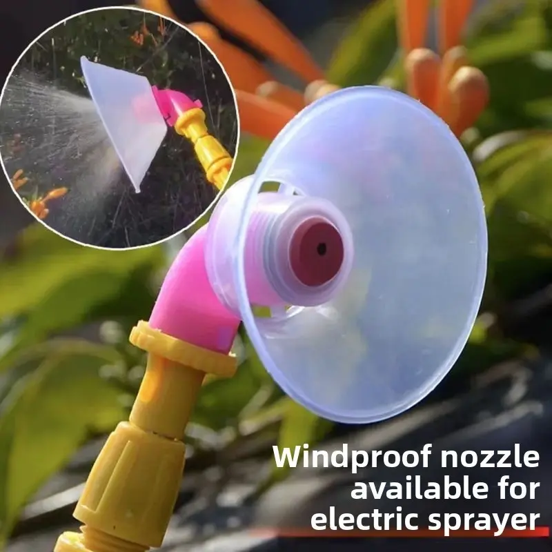 High-Pressure Electric Sprayer Nozzle, Windproof Spray Head, 6cm Atomization Fine Parts, Complete Set, Windshield Cover