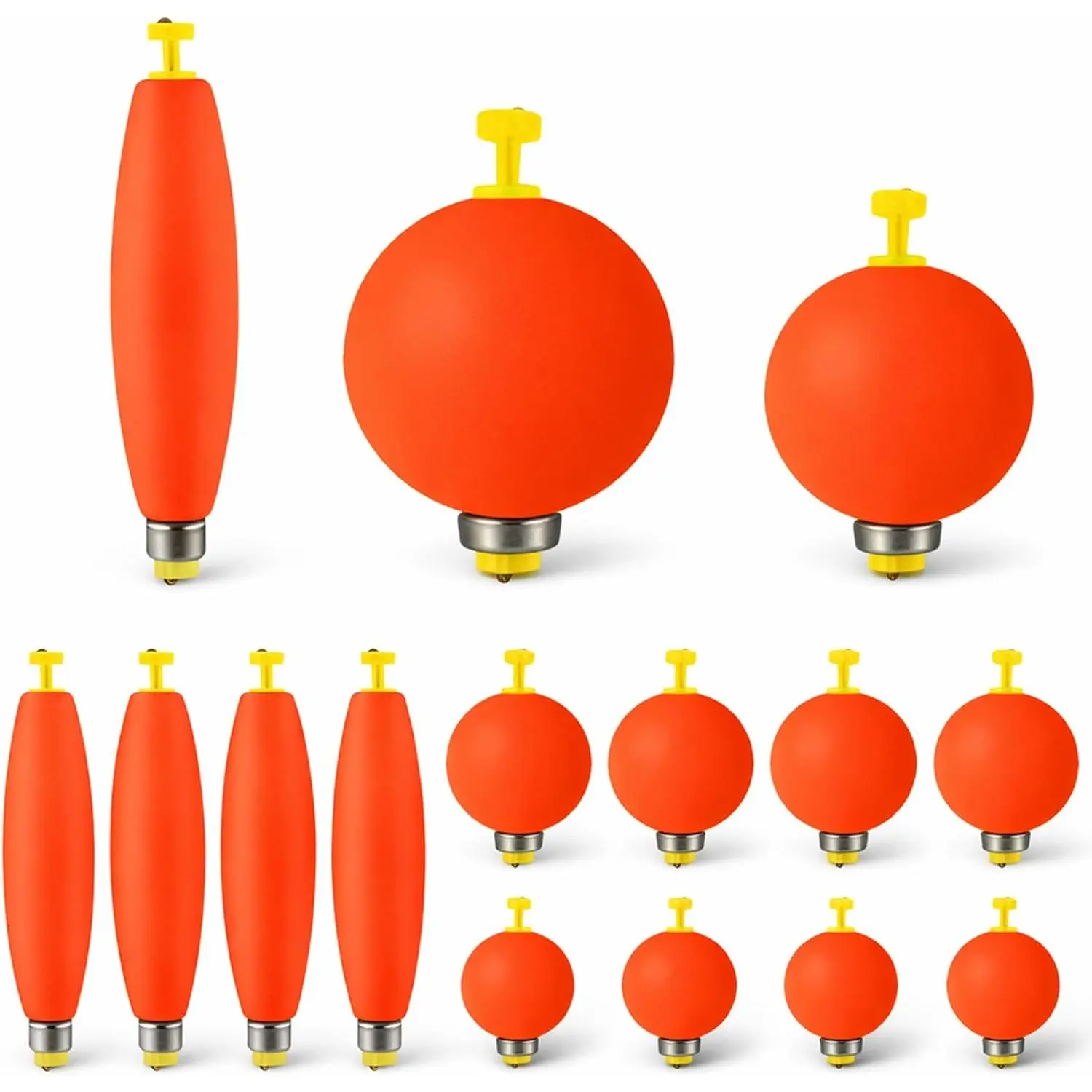 Fishing Float Bobbers Set High Visibility Weighted Design for Anglers Gear | 15/16PCS fishing float bobbers set with ABS and  material,weighted design,multiple sizes for freshwater saltwater angling