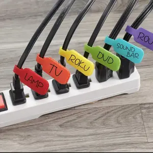 24/32pcs Colorful Self Adhesive Wire Labels, Network Cable Labels Stickers, Organize Cord Identification, Electrical Cables Management