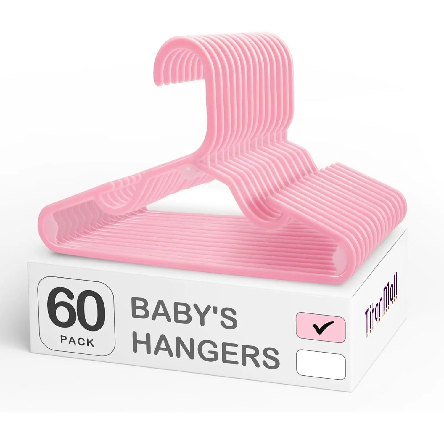 Hangers 60 Pack,   Plastic Hanger for Daily Use | 11.4-Inch  Clothes Hangers Fit  to , Non-Slip Notches Hold Straps, Slim Design Keeps Closets Neat and Tidy