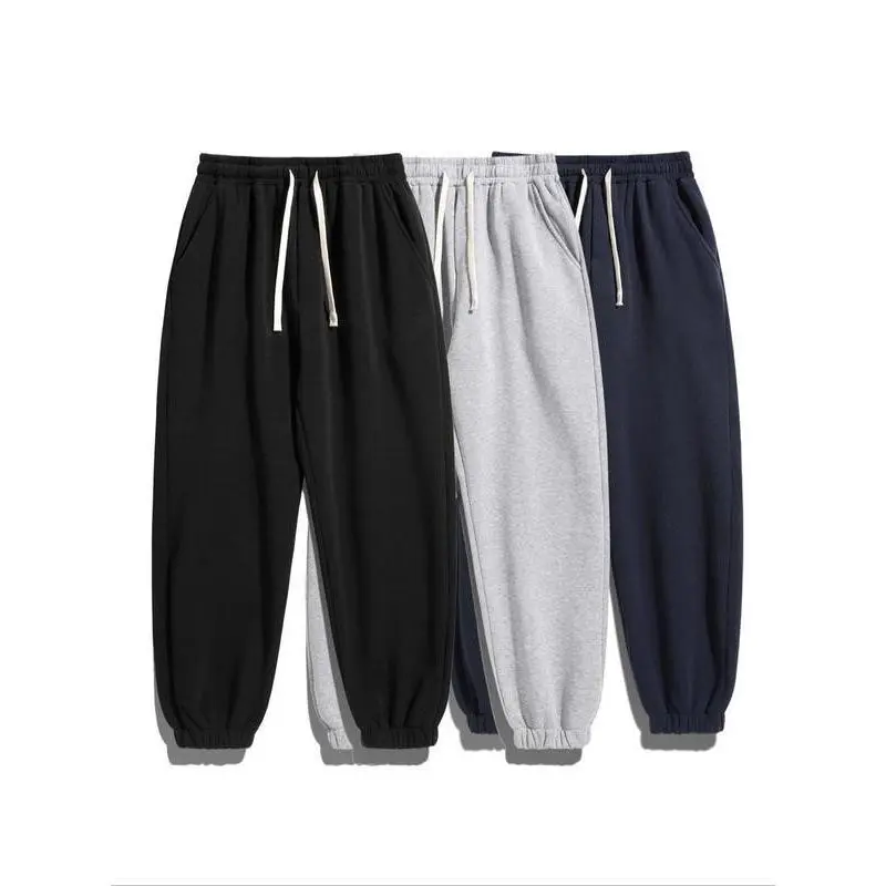 Men's Solid Color Drawstring Waist Sweatpants Casual Comfy Loose Fit Pocket Jogger Pants for Daily Wear Beige Multicolor Sports Bottoms