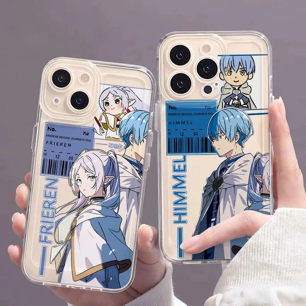 Frieren: Beyond Journey's End Phone Case for Couples For iPhone 17 Promax 17Air 16 Plus 15 14 13 12 11 Pro & Samsung Galaxy S26 Ultra S25 S24 S23 FE Plus EDGE Anti-Drop Anti-Fall Transparent Shockproof Soft TPU Smartphone Back Cover