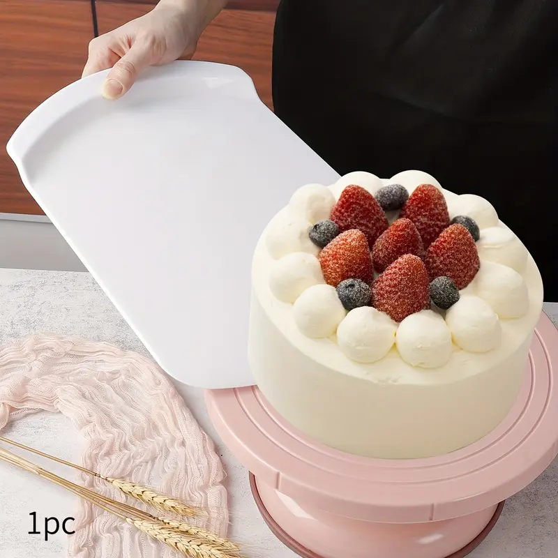 1Pc Cake Safe Lifting Transfer Scoop (12.6''x9.4''x0.6''), Plastic Dough Scraper, Bottom Mover Cutter, Ideal for Homemade Pizza, Bread, Cake & Pie Baking, Household Kitchen Gadget & Accessory