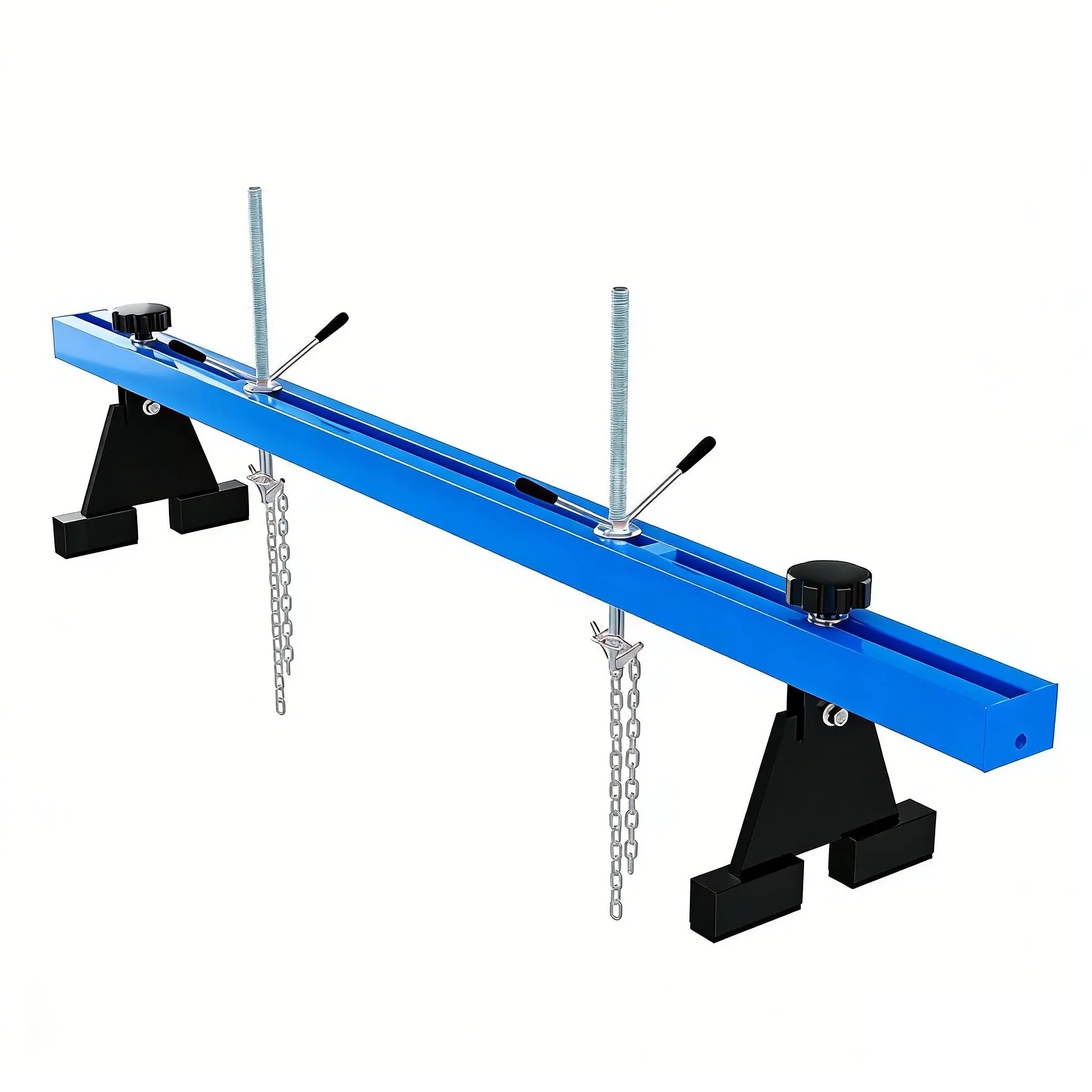Heavy-Duty Engine Leveler & Hoist – 1500LBS Capacity, Adjustable Steel Support Bar, 360° Swivel Hooks, Ball Bearing Pulley, 3-Position Handle – For Car & Truck Engine Drive System Removal, Auto Workshop Tool