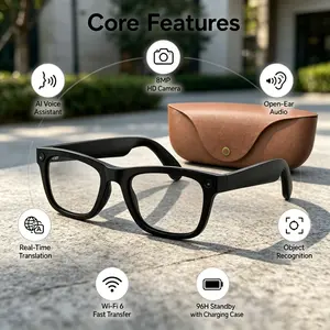 2026 Ai Smart Glasses, 800w Camera, Bluetooth-compatible, Enc Chatgpt Translation, Music Sunglasses, Unisex, Conference Recording, Daily Use