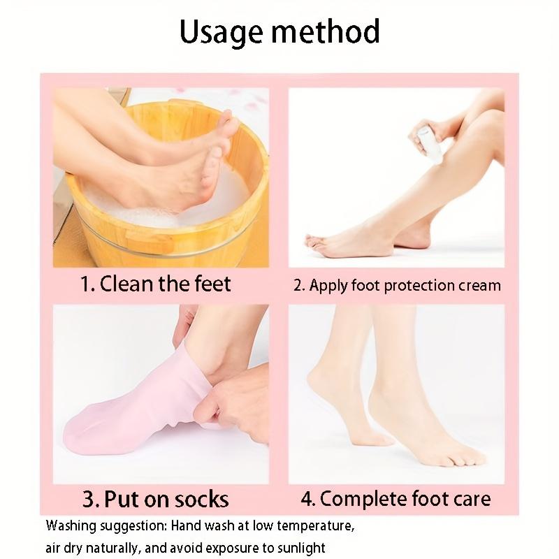 Silicone Foot Care Socks, 5 Pairs Moisturizing Foot Care Socks, Foot Skin Care Tool for Women & Men, Intensive Foot Care, Professional Foot Care Products