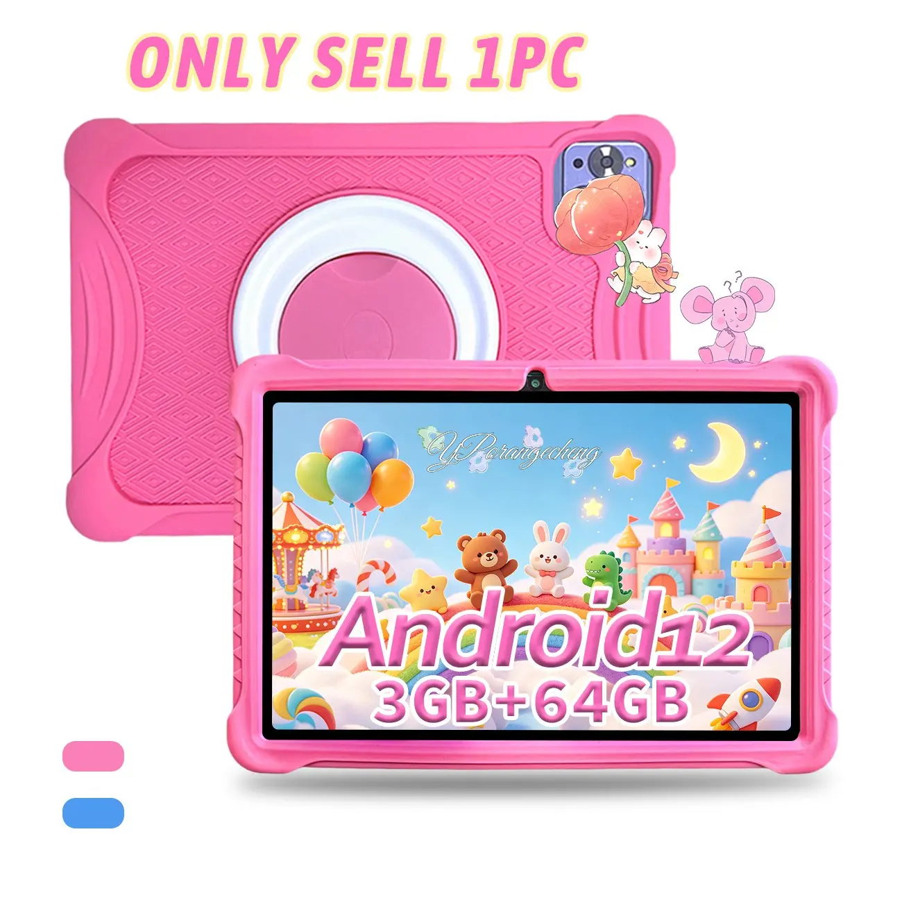 #tablet educativa 10.1-inch kids tablet with 5G WiFi, HD eye-friendly screen, shockproof protective case with stand & parental control mode. Integrate education and entertainment, portable and drop-resistant, great interactive gift for birthdays