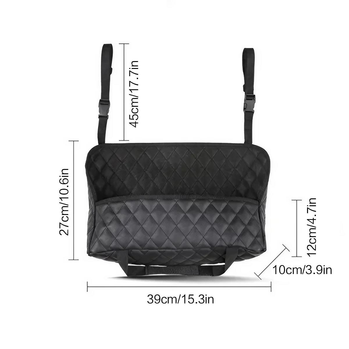 Car Seat Storage Bag, Quilted Design Car Seat Organizer, Car Seat Interval Storage Bag, Car Accessory, Universal Car Interior Accessories for Stowing & Tidying