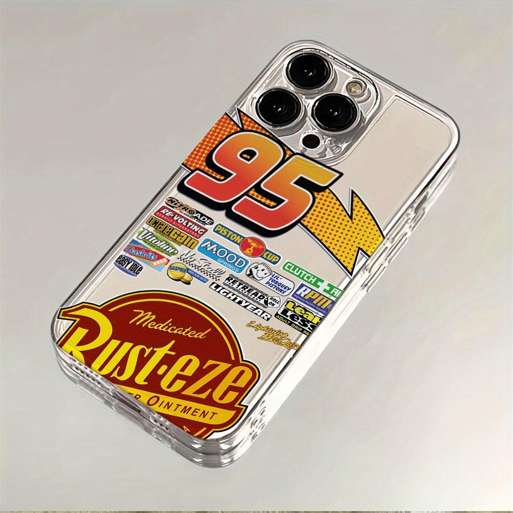 A Protective Case Featuring a Lightning Mcqueen Design, Made of TPU for Shock Resistance And Full Coverage, Compatible with Various for iphone Models Including 6, 7, 8, XR, X, Xs, Xs Max, 11, 12, 13, 14 Pro, 15 Plus, 16 Pro Max, And 17 Air.