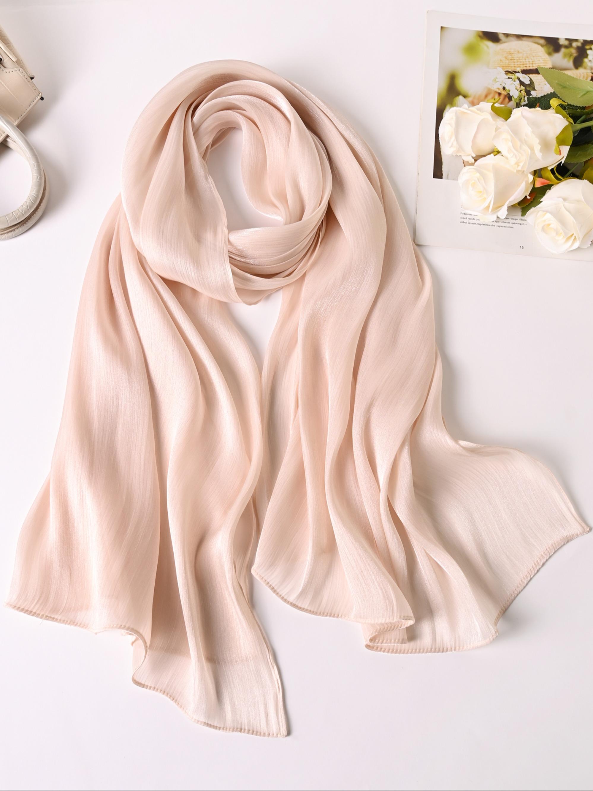 Women's Solid Color Scarf, Fashionable Soft Comfortable Shawl for Daily Wear, Casual Versatile Scarf for Women & Girls, Head Scarf
