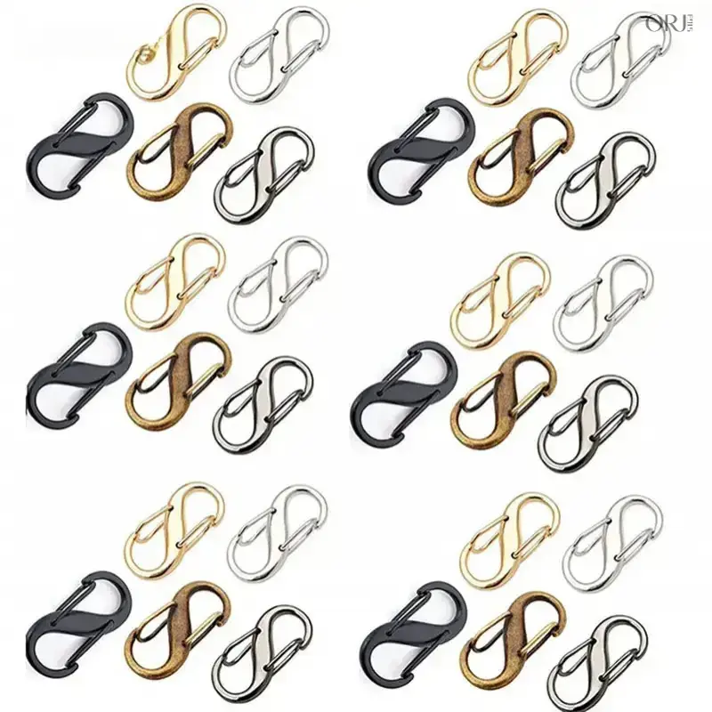 20Pcs Anti‑Theft Zipper Clips, Mini Double‑Opening Zipper Locks, Adjustable Chain Carabiners for Travel Bags, Luggage & Outdoor Activities