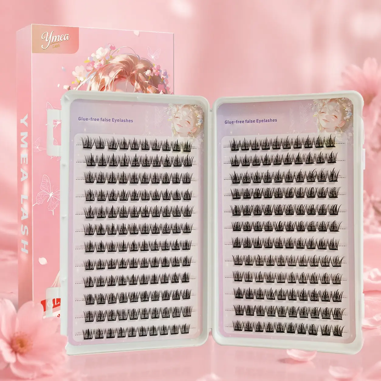 Self Adhesive False Eyelashes No Glue Needed, Natural Lightweight Fake Lashes, Easy Quick Apply & Remove, Beginner Friendly Lash Extensions, Soft Comfortable Wear, Invisible Natural Eye Makeup Look, Reusable False Lashes for Everyday Beauty