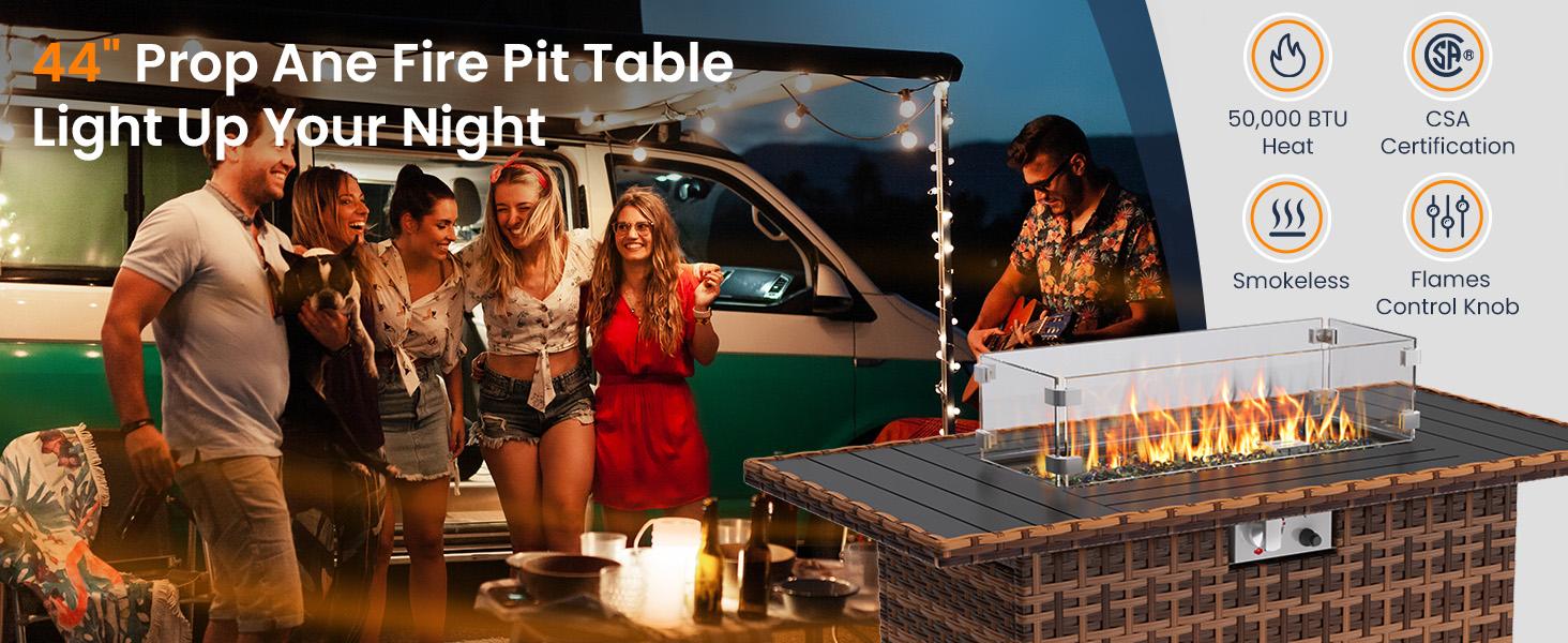 【3/4 packages delivery】UDPATIO Modern Outdoor Wicker Sofa Set, fire pittable Rattan Wicker Outdoor Sectional Set with Rocking Swivel Chairs, PE Rattan Outdoor Sofa Set with Storage Table and Waterproof Covers for Backyard, Deck, Porch SpringGardening