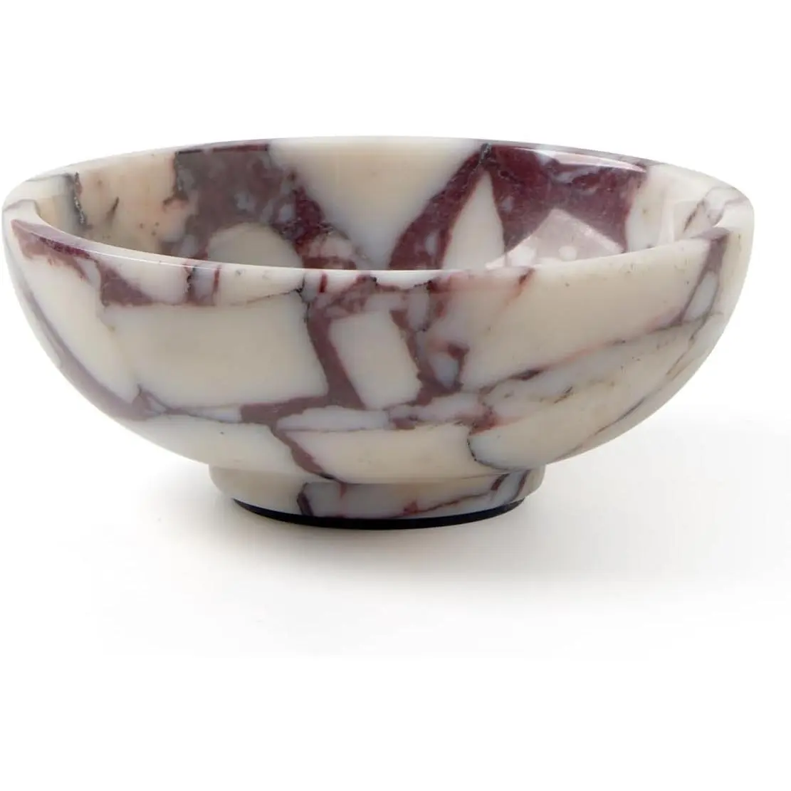 Luxury Natural Marble Catchall Bowl – Small 5.9-Inch Calacatta Viola Marble for Entryway Table Key Holder, Decorative Jewelry Dish for Bedroom, Trinket Tray for Home Decor