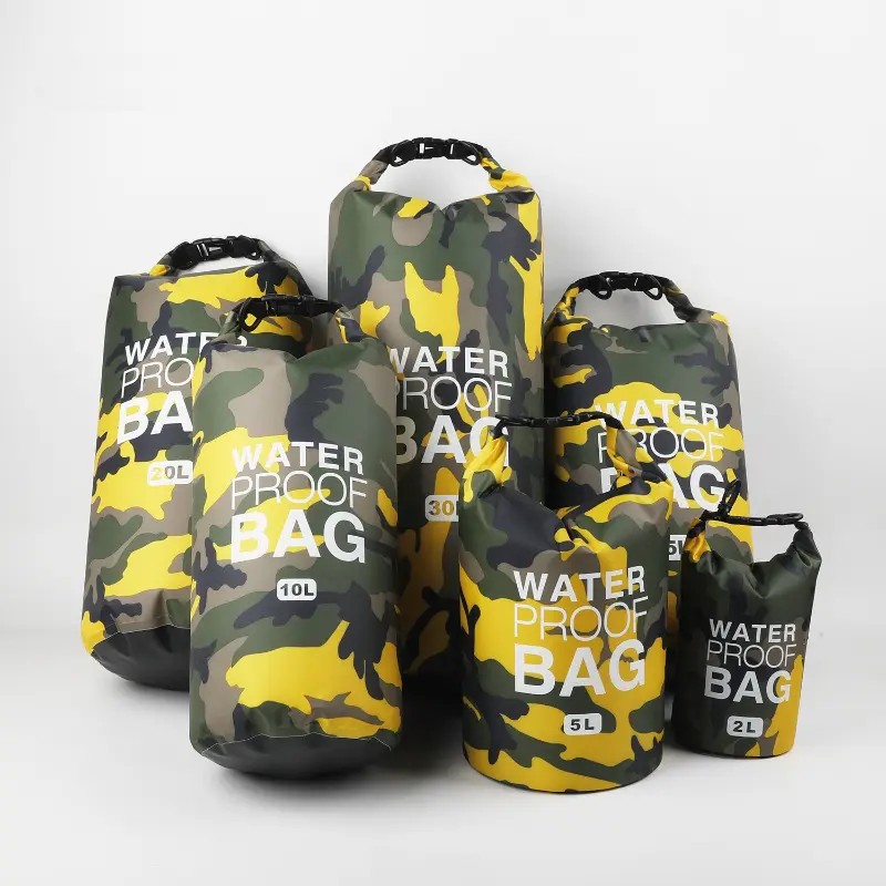 Outdoor Sports Waterproof Dry Bag, 2L/5L/10L/15L/20L/30L Multi-Color Waterproof Bag, Durable Fabric Travel Bag for Swimming, Beach, Rowing and Hiking, Dry Bags Waterproof