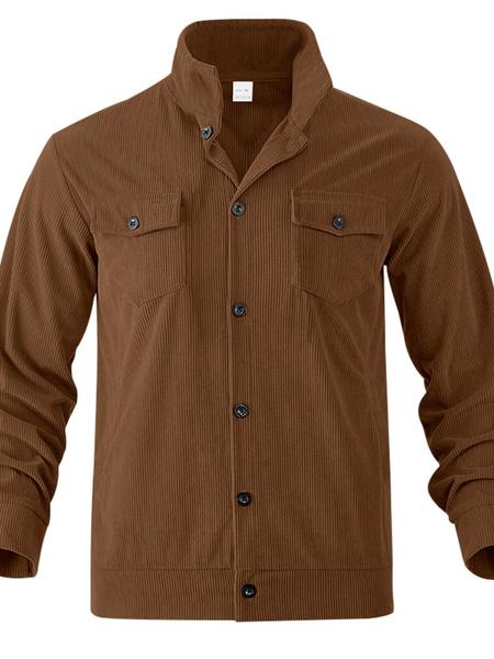 Men's Corduroy Jacket Coat, Spring & Fall Heavyweight Casual Outerwear, Durable Comfortable Design, Perfect for Outdoor Activities